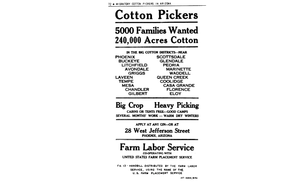 A-handbill-advertising-jobs-for-cotton-pickers-in-Arizona1939